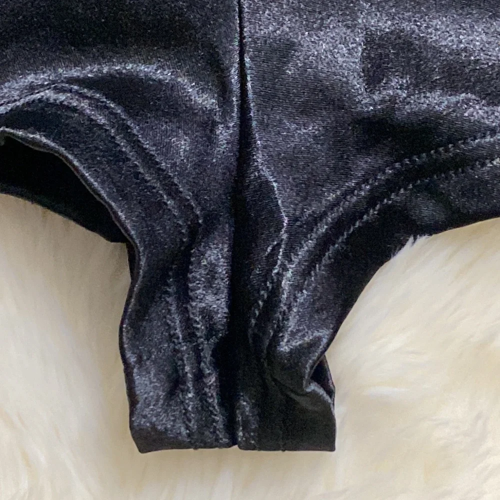 Free People Give A Little Shorts Black Satin, Size XL new - Picture 10 of 15